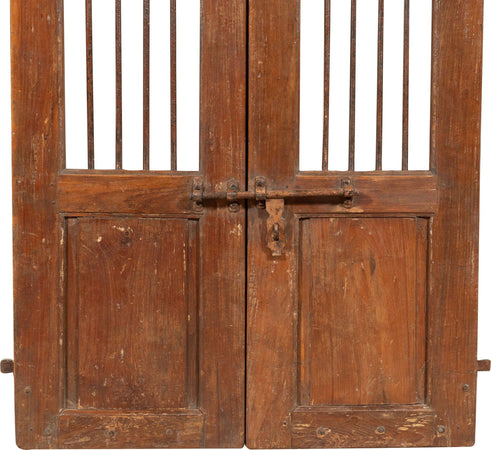 Biscottini-Porta-portone-in-legno-massello-e-ferro-da-interno-o-da-esterno-vecchia-e-antica-medievale-scorrevole