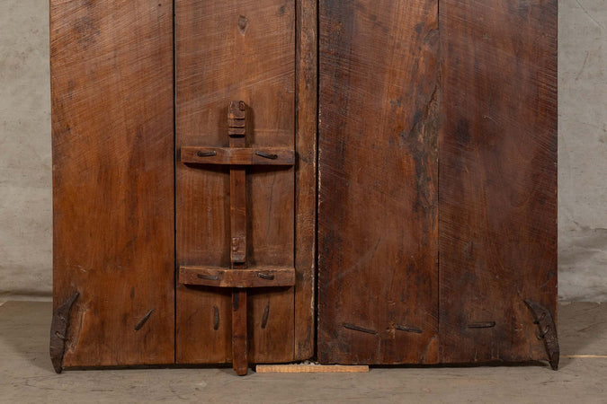 Biscottini-Porta-portone-in-legno-massello-e-ferro-da-interno-o-da-esterno-vecchia-e-antica-medievale-scorrevole