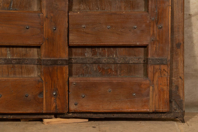 Biscottini-Porta-portone-in-legno-massello-e-ferro-da-interno-o-da-esterno-vecchia-e-antica-medievale-scorrevole