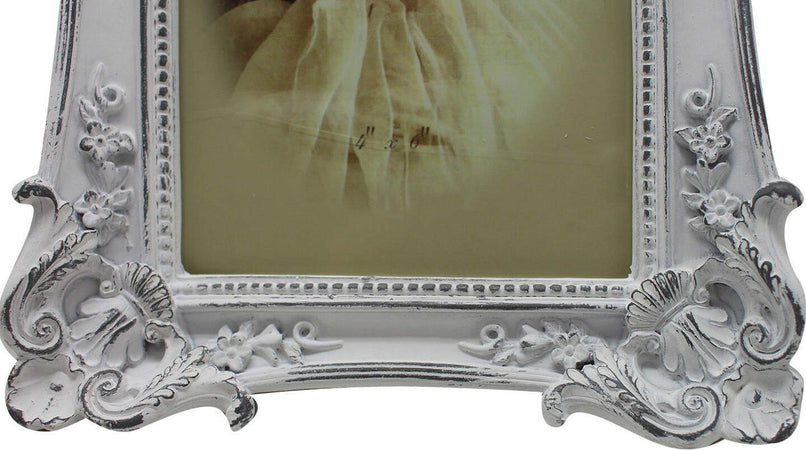 Biscottini-Portafoto-da-appoggio-verticale/orizzontale-in-resina-finitura-bianca-anticata-L15,5xPR3,5xH20,5-cm