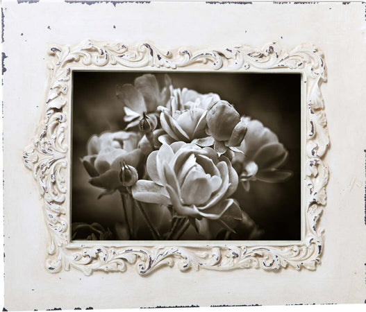 Biscottini-Portafoto-da-appoggio-verticale/orizzontale-in-resina-finitura-bianca-anticata-L31xPR2xH26-cm