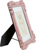 Biscottini-Portafoto-da-appoggio-verticale/orizzontale-in-resina-finitura-rosa-anticata-L20xPR2,5xH25-cm