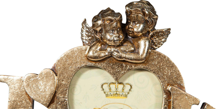 Biscottini-Portafoto-LOVE-da-appoggio-in-resina-finitura-oro-anticata-L23xPR13xH18-cm