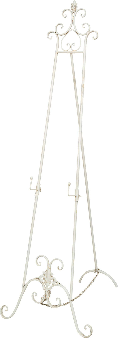 Biscottini-Portaquadro-in-ferro-battuto-finitura-bianca-anticata-L53xPR96xH150-cm