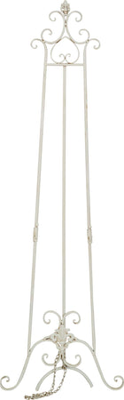 Biscottini-Portaquadro-in-ferro-battuto-finitura-bianca-anticata-L53xPR96xH150-cm