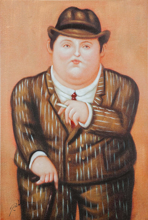 Biscottini-Quadro-olio-su-tela-dipinto-a-mano-BOTERO