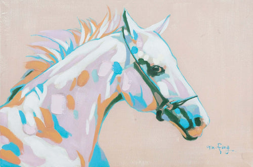 Biscottini-Quadro-olio-su-tela-dipinto-a-mano-testa-cavallo