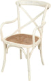 Biscottini-Sedia-con-braccioli-Thonet-in-massello-di-frassino-bianca-anticata-e-seduta-in-paglia-di-Vienna