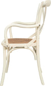 Biscottini-Sedia-con-braccioli-Thonet-in-massello-di-frassino-bianca-anticata-e-seduta-in-paglia-di-Vienna