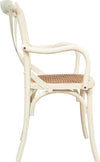 Biscottini-Sedia-con-braccioli-Thonet-in-massello-di-frassino-bianca-anticata-e-seduta-in-paglia-di-Vienna