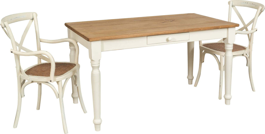 Biscottini-Sedia-con-braccioli-Thonet-in-massello-di-frassino-bianca-anticata-e-seduta-in-paglia-di-Vienna