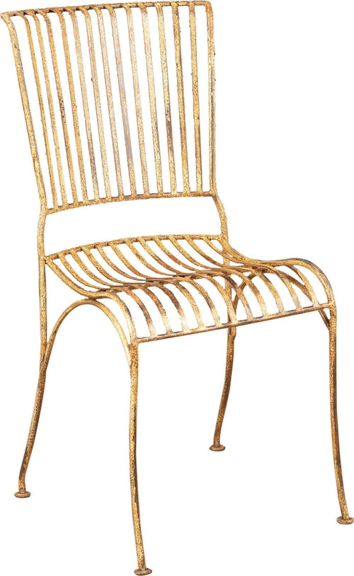 Biscottini-Sedia-in-ferro-battuto-da-esterno-da-giardino-da-pranzo-finitura-crema-anticata