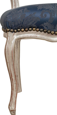 Biscottini-Sedia-poltroncina-stile-francese-Luigi-XVI-in-legno-massello-di-faggio-finitura-argento-e-blu