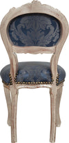 Biscottini-Sedia-poltroncina-stile-francese-Luigi-XVI-in-legno-massello-di-faggio-finitura-argento-e-blu