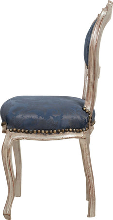 Biscottini-Sedia-poltroncina-stile-francese-Luigi-XVI-in-legno-massello-di-faggio-finitura-argento-e-blu