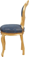 Biscottini-Sedia-poltroncina-stile-francese-Luigi-XVI-in-legno-massello-di-faggio-finitura-oro-e-blu