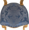 Biscottini-Sedia-poltroncina-stile-francese-Luigi-XVI-in-legno-massello-di-faggio-finitura-oro-e-blu