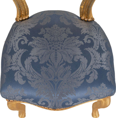 Biscottini-Sedia-poltroncina-stile-francese-Luigi-XVI-in-legno-massello-di-faggio-finitura-oro-e-blu