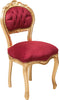 Biscottini-Sedia-stile-francese-Luigi-XVI-in-legno-massello-di-faggio-ORO/ROSSO