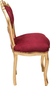 Biscottini-Sedia-stile-francese-Luigi-XVI-in-legno-massello-di-faggio-ORO/ROSSO