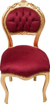 Biscottini-Sedia-stile-francese-Luigi-XVI-in-legno-massello-di-faggio-ORO/ROSSO