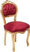 Biscottini-Sedia-stile-francese-Luigi-XVI-in-legno-massello-di-faggio-ORO/ROSSO