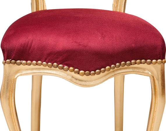 Biscottini-Sedia-stile-francese-Luigi-XVI-in-legno-massello-di-faggio-ORO/ROSSO