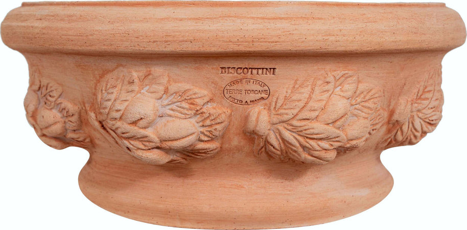Biscottini-Set-2-Cesta-Cestina-Vaso-in-Terracotta-100%-Made-in-Italy-interamente-Lavorata-a-Mano-Vaso-Fiori-L40XPR40XH19-CM