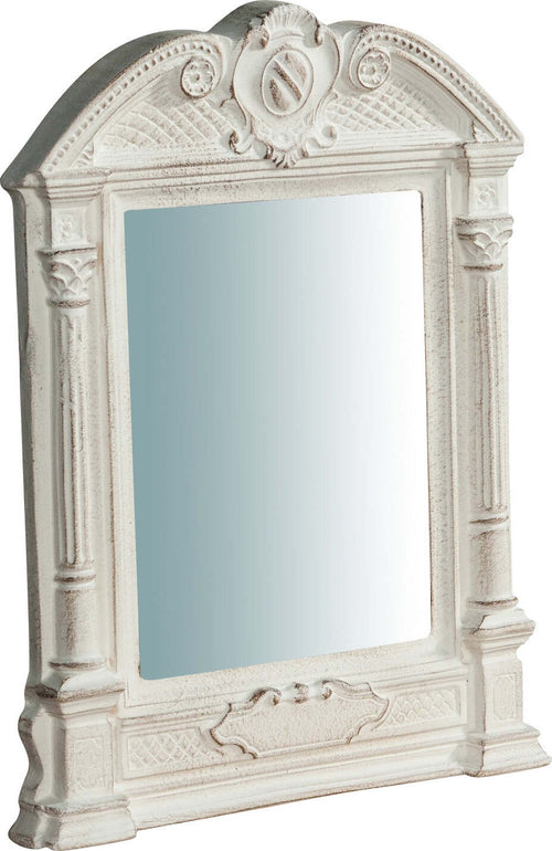 Biscottini-Specchiera-da-parete-in-legno-finitura-bianco-anticato-L23xPR3,5xH43-cm-Made-in-Italy