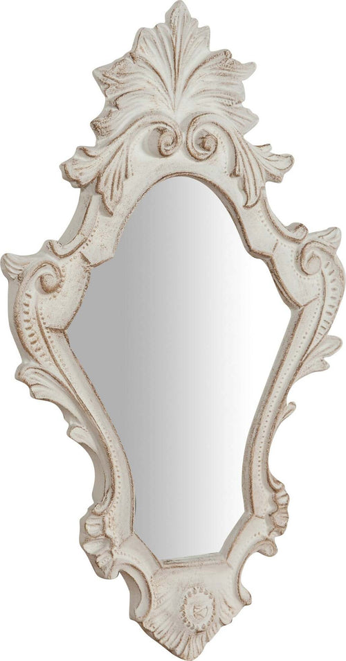 Biscottini-Specchiera-da-parete-in-legno-finitura-bianco-anticato-L25xPR2,5xH40-cm-Made-in-Italy