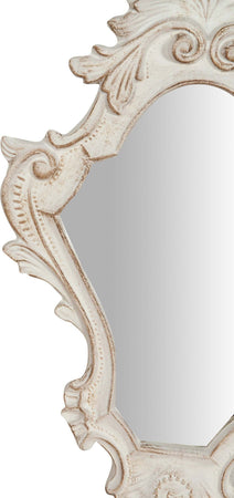 Biscottini-Specchiera-da-parete-in-legno-finitura-bianco-anticato-L25xPR2,5xH40-cm-Made-in-Italy