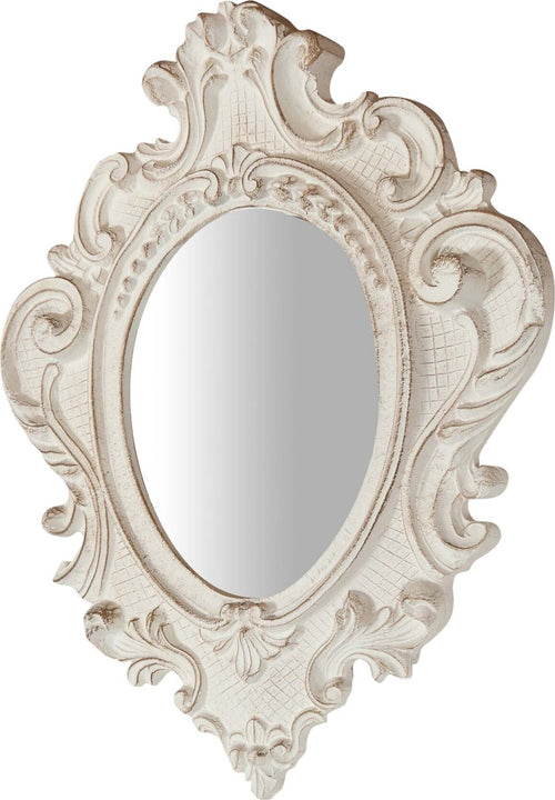 Biscottini-Specchiera-da-parete-in-legno-finitura-bianco-anticato-L32xPR3,5xH38-cm-Made-in-Italy