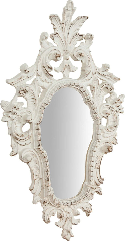 Biscottini-Specchiera-da-parete-in-legno-finitura-bianco-anticato-Made-in-Italy