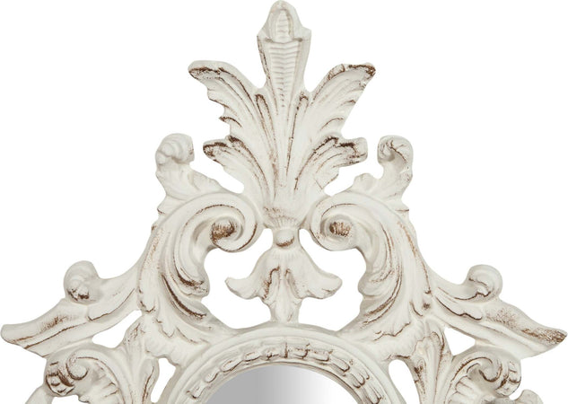 Biscottini-Specchiera-da-parete-in-legno-finitura-bianco-anticato-Made-in-Italy