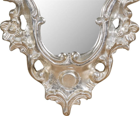 Biscottini-SPECCHIERA-DA-PARETE-IN-LEGNO-FINITURA-FOGLIA-ARGENTO-ANTICATO-L42xPR4xH62cm-Made-in-Italy