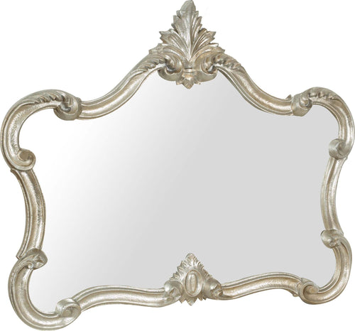 Biscottini-Specchiera-da-parete-in-legno-finitura-foglia-argento-anticato-Made-in-Italy