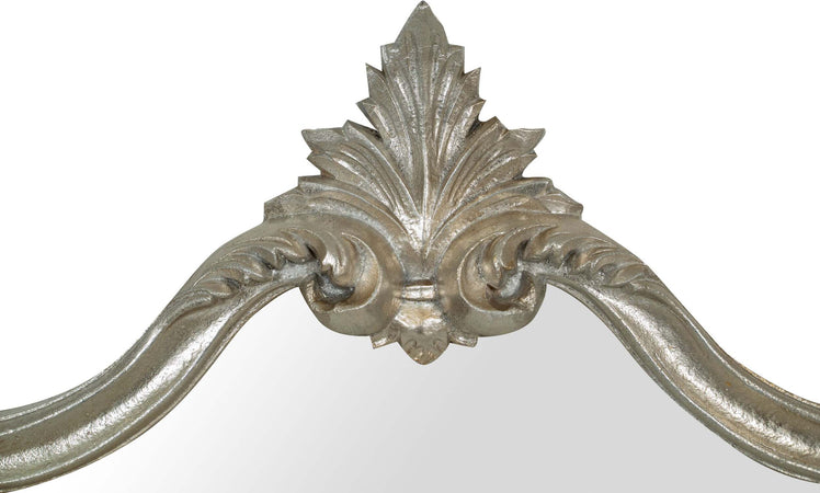 Biscottini-Specchiera-da-parete-in-legno-finitura-foglia-argento-anticato-Made-in-Italy