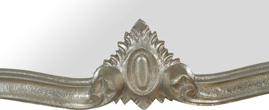 Biscottini-Specchiera-da-parete-in-legno-finitura-foglia-argento-anticato-Made-in-Italy