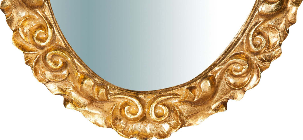 Biscottini-Specchiera-da-parete-in-legno-finitura-foglia-oro-anticato-L25xPR2,5xH31-cm-Made-in-Italy