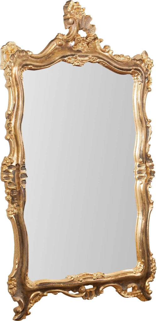 Biscottini-Specchiera-da-parete-in-legno-finitura-foglia-oro-ossidato-anticato-L68XPR7,5XH122-cm-Made-in-Italy