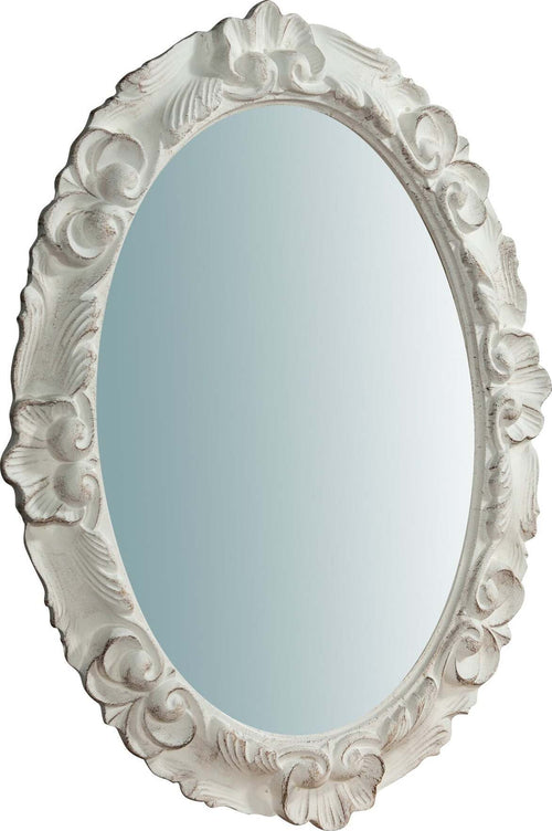 Biscottini-Specchiera-da-parete-verticale/orizzontale-in-legno-finitura-bianca-anticata-Made-in-Italy-OVALE