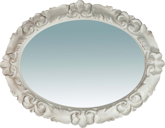 Biscottini-Specchiera-da-parete-verticale/orizzontale-in-legno-finitura-bianca-anticata-Made-in-Italy-OVALE