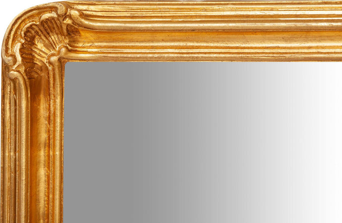 Biscottini-Specchiera-da-parete-verticale/orizzontale-in-legno-finitura-foglia-oro-anticato-Made-in-Italy