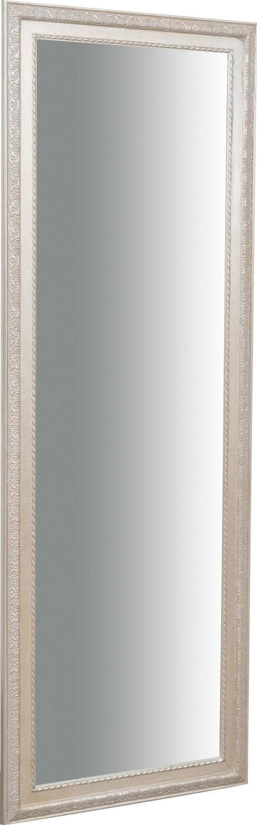 Biscottini-Specchio-Specchiera-da-parete-e-appendere-verticale/orizzontale-L50xPR4xH140-cm-finitura-foglia-argento-anticato