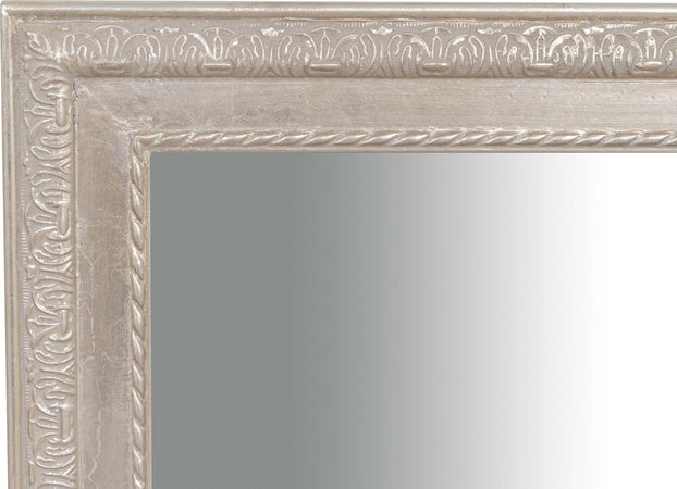 Biscottini-Specchio-Specchiera-da-parete-e-appendere-verticale/orizzontale-L50xPR4xH140-cm-finitura-foglia-argento-anticato