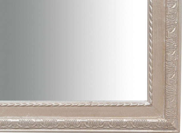 Biscottini-Specchio-Specchiera-da-parete-e-appendere-verticale/orizzontale-L50xPR4xH140-cm-finitura-foglia-argento-anticato
