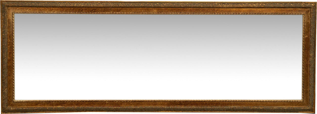 Biscottini-Specchio-Specchiera-da-parete-e-appendere-verticale/orizzontale-L50xPR4xH140-cm-finitura-foglia-oro-anticato
