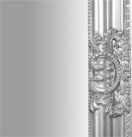 Biscottini-Specchio-Specchiera-da-parete-e-appendere-verticale/orizzontale-L72xPR4xH180-cm-finitura-foglia-argento-anticato.