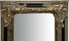 Biscottini-Specchio-Specchiera-Impero-da-parete-e-appendere-verticale/orizzontale-L35xPR4xH82-cm-finitura-argento-e-nero-anticato