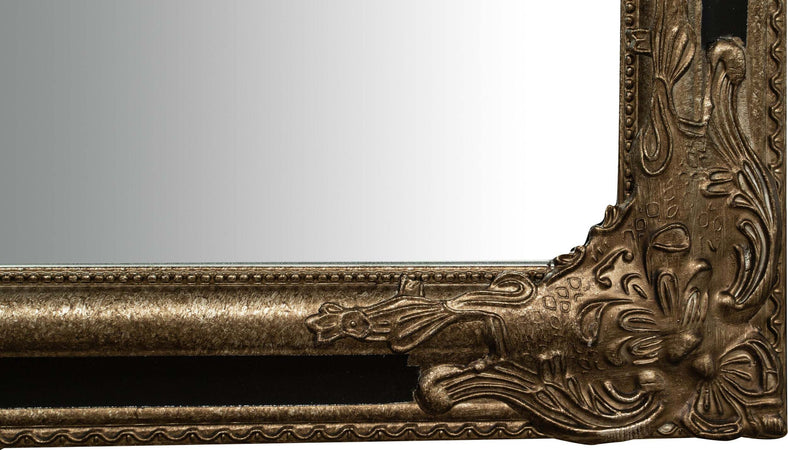 Biscottini-Specchio-Specchiera-Impero-da-parete-e-appendere-verticale/orizzontale-L60xPR4xH90-cm-finitura-argento-e-nero-anticato